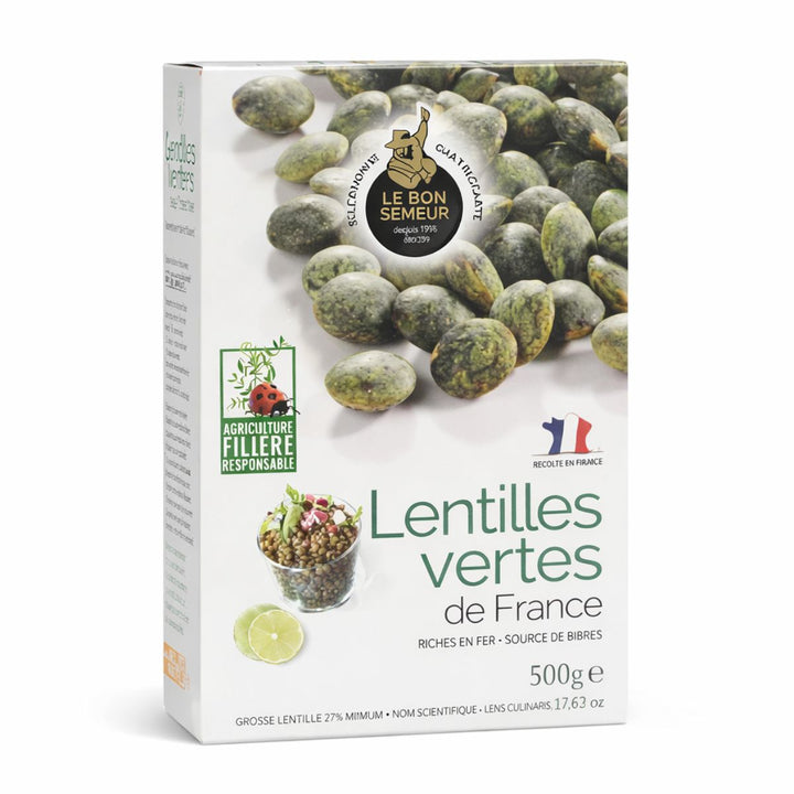 Le Bon Semeur Du Puy Green Lentils, France - 500G | Addtocart Dubai UAE