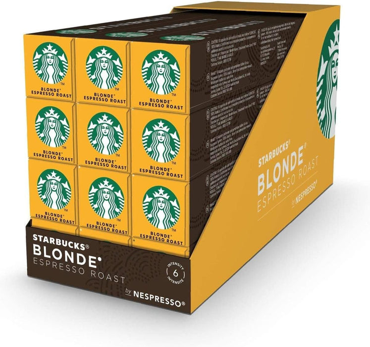 Starbucks Blonde Espresso Roast Capsules, 1 Carton - 12 X 53G