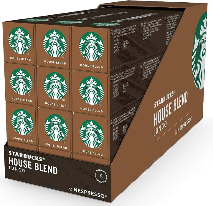 Starbucks Medium House Blend, Lungo Capsules, 1 Carton - 12 X 57G