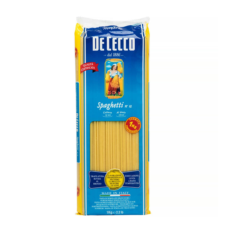 DeCecco Spaghetti Pasta #12, Italy - 1KG | Addtocart Dubai UAE
