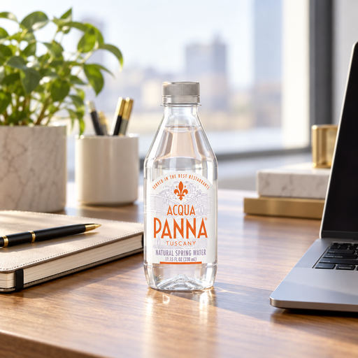 Acqua Panna Desk refreshment setting - illustrative supporting image