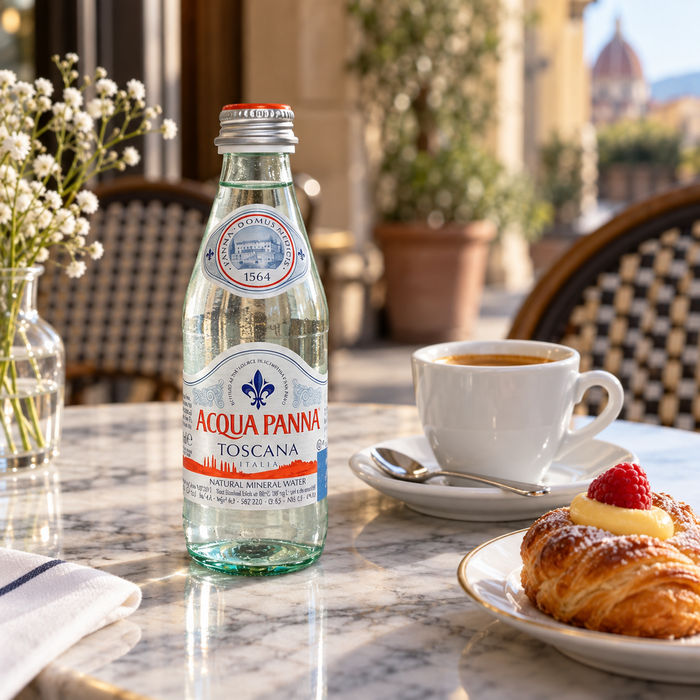 Acqua Panna Cafe pastry setting - illustrative supporting image