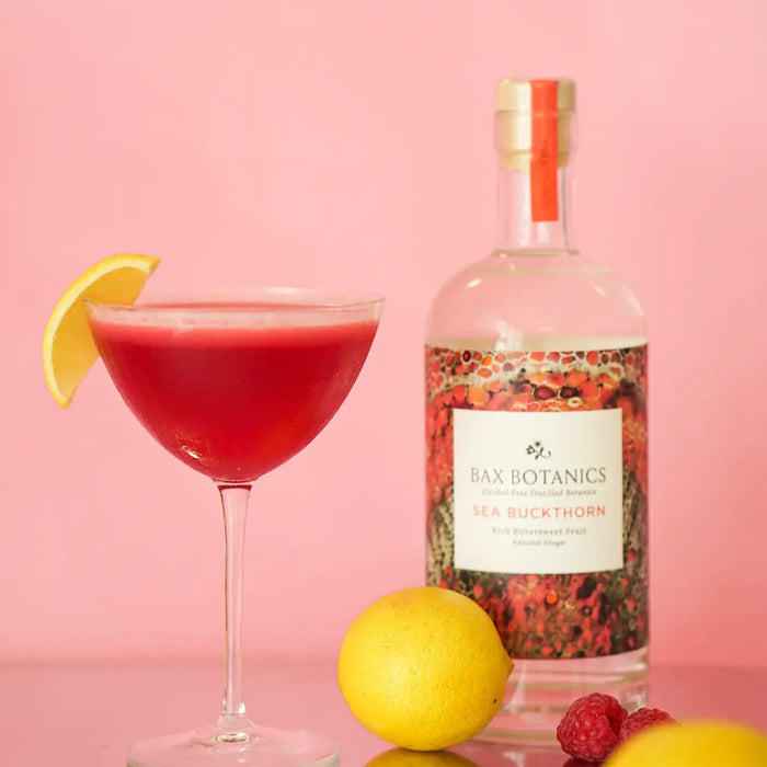 Bax Botanics Sea Buckthorn Non-Alcoholic Spirit, UK - 6 x 500ML product lifestyle image | SKU BEVR-733300