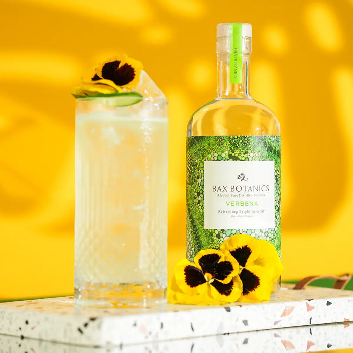 Bax Botanics Verbena Non-Alcoholic Spirit, UK - 6 x 500ML product lifestyle image | SKU BEVR-733301