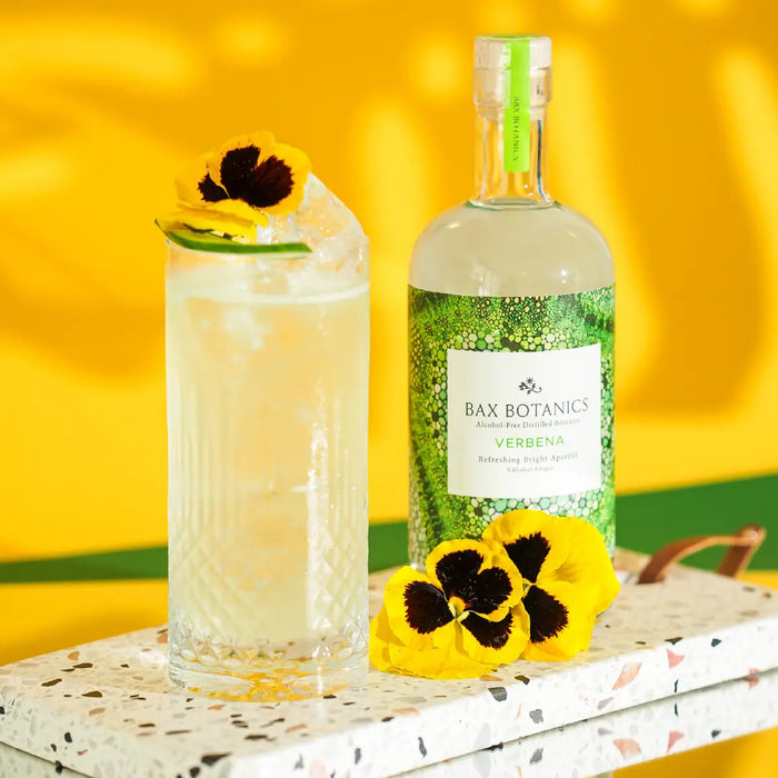 Bax Botanics Verbena Non-Alcoholic Spirit, UK - 6 x 500ML product lifestyle image | SKU BEVR-733301