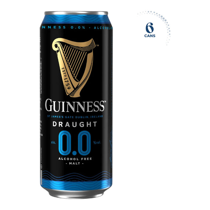 Guinness Draught 0.0%, Ireland - 1 x 440ML front product image | SKU BEVR-733312