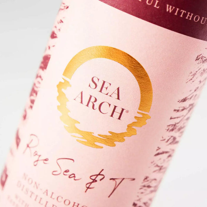 Sea Arch Rose Sea & T Non-Alcoholic Gin & Tonic, UK - 1 x 250ML product lifestyle image | SKU BEVR-733314