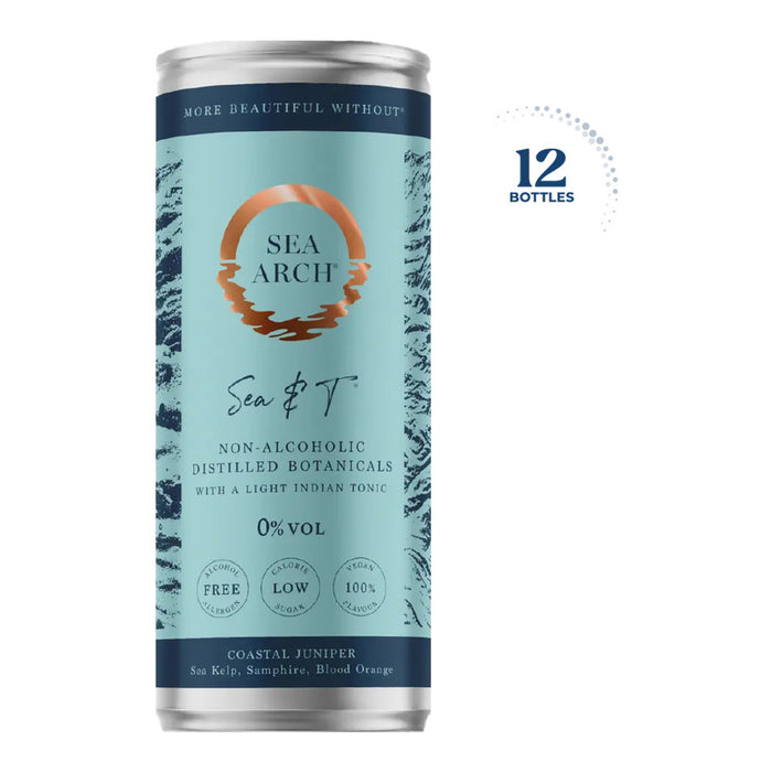 Sea Arch Sea & T Non-Alcoholic Gin & Tonic, UK - 1 x 250ML front product image | SKU BEVR-733316