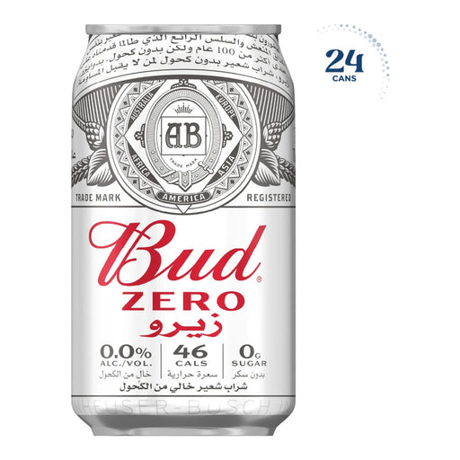 Bud Zero Can, Belgium - 24 x 330ML front product image | SKU BEVR-733335