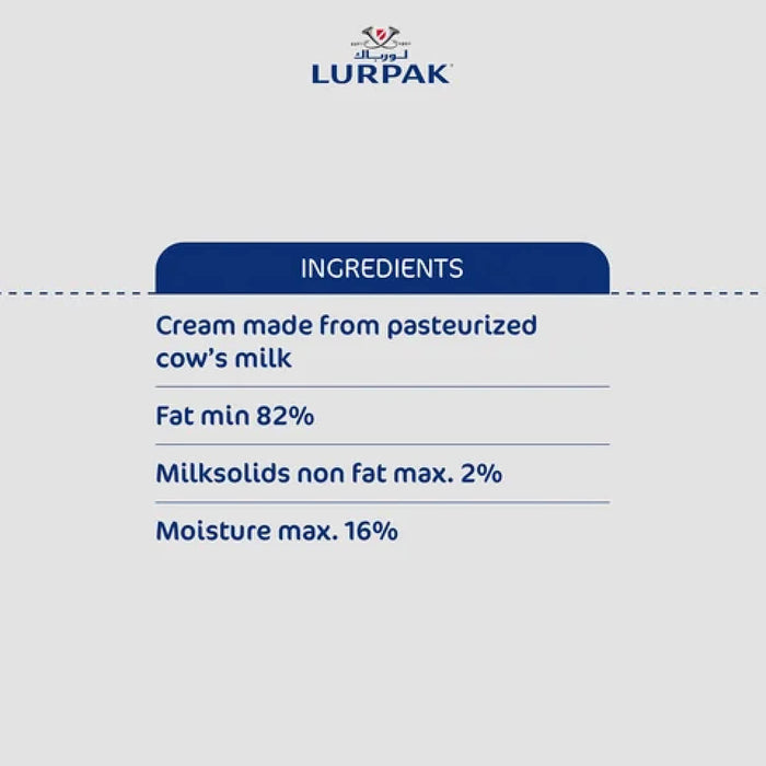Lurpak existing ingredients information
