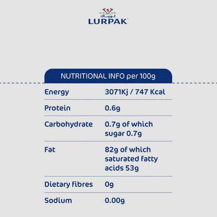 Lurpak existing nutrition information