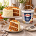 Président cream cheese frosting on carrot cake