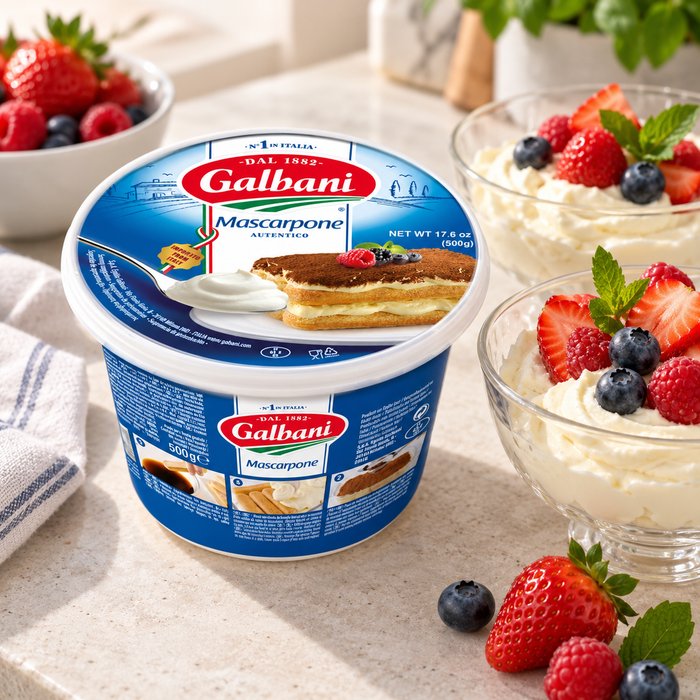Galbani Mascarpone with berry cream desserts