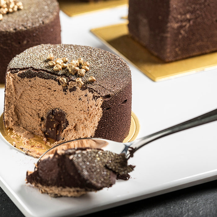 Chocolate desserts prepared with Macphie Mactop Traditional cream alternative