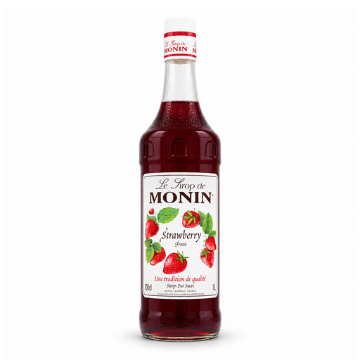 Monin Strawberry Syrup 1L - front bottle
