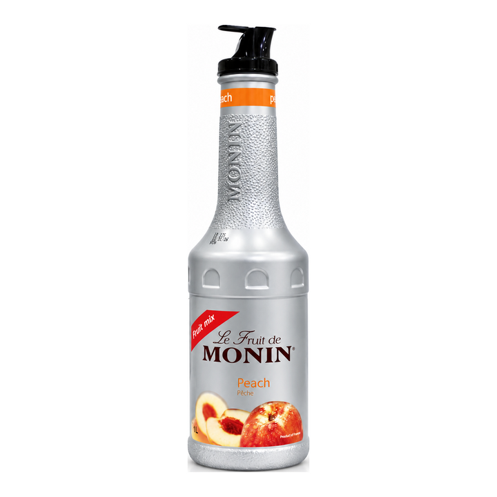 Monin Peach Fruit Mix Puree - 1LTR front