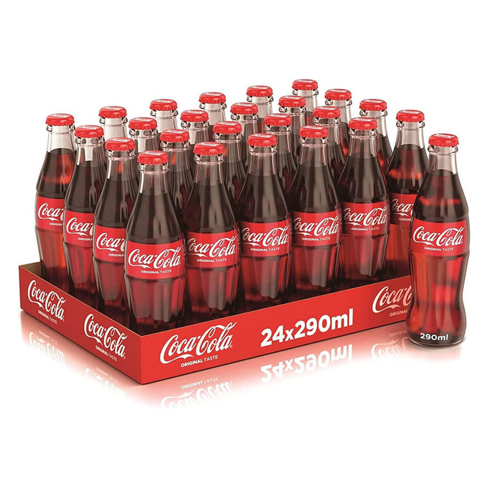 Coca Cola Original Taste Soft Drink UAE, Glass - 24 X 290ML