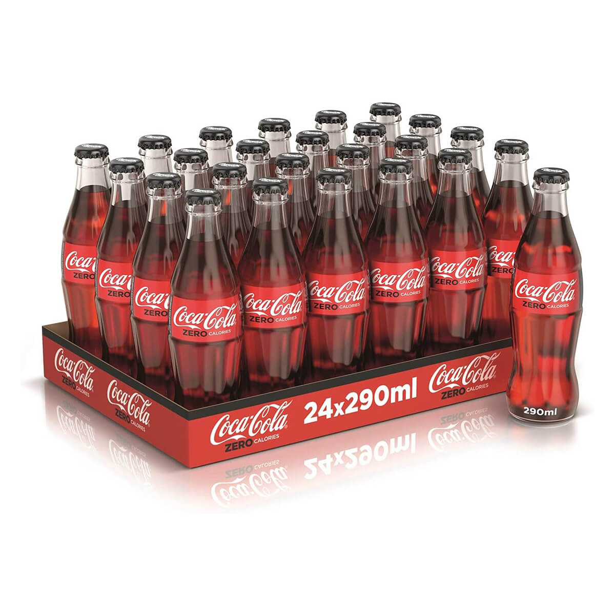 Coca Cola Zero Glass Bottles 24 x 330ml