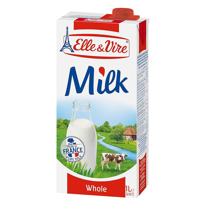 Elle & Vire Milk Full Cream, Red - 6 X 1LTR