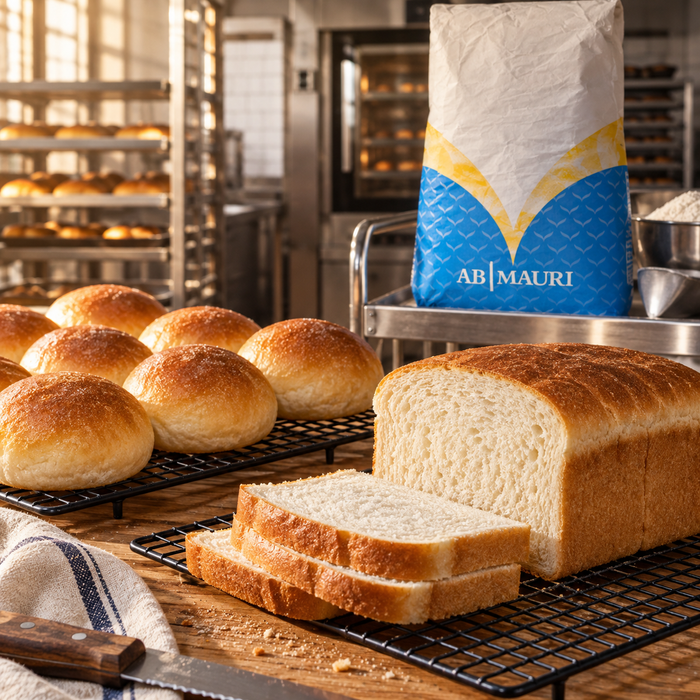 Unipan Plus Bread Improver 15KG, fresh bread rolls and sliced loaf — additional view | Addtocart Dubai UAE