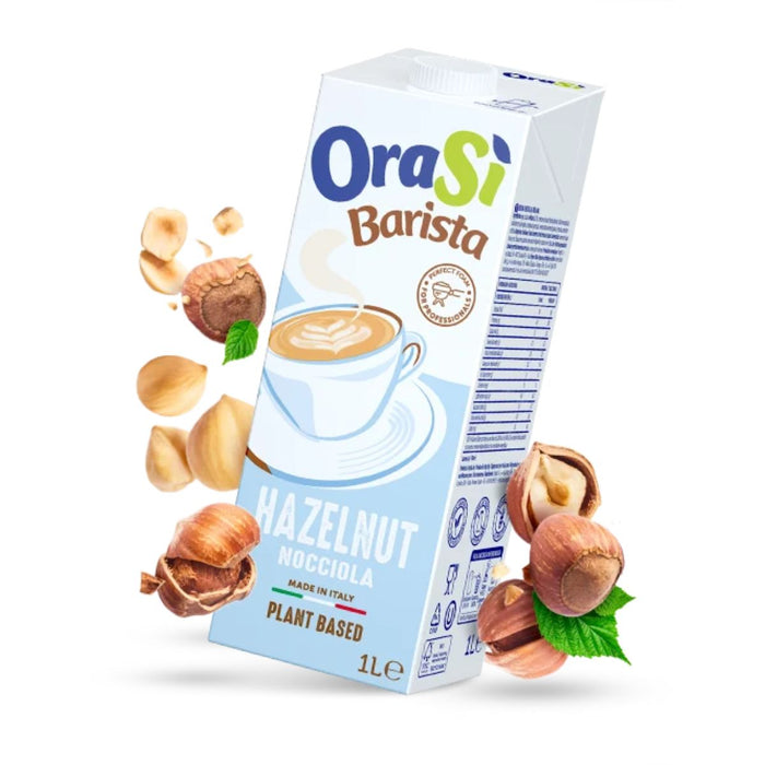 Orasi Hazelnut Barista, Plant Based Milk, Italy - 12 X 1LTR | 2 Day Lead Time