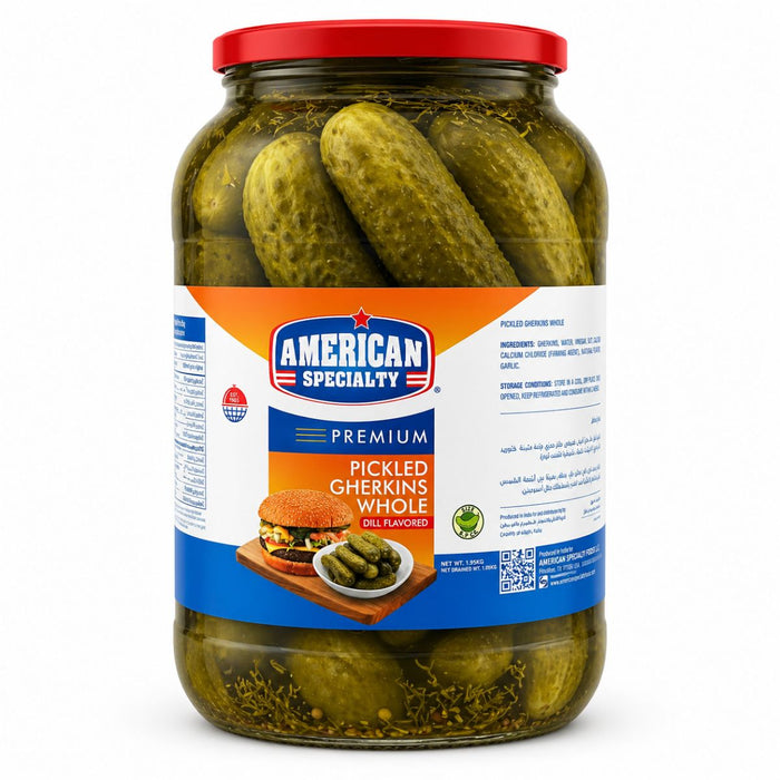 American Specialty Whole Cucumber 6-9 CM In Glass Jar - 1.96KG | Addtocart Dubai UAE