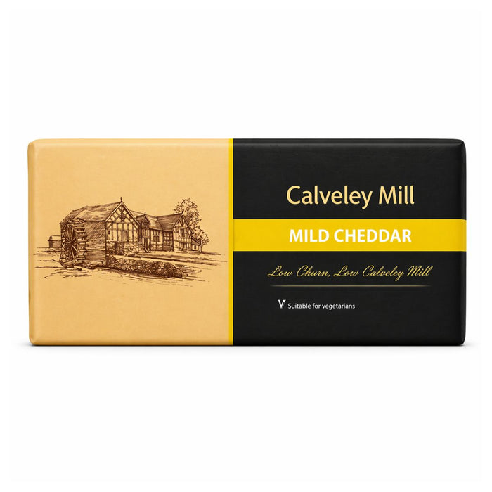 Calveley Mill Mild Cheddar Cheese Block, Colored, Approx 5KG - 1 Block | Addtocart Dubai UAE