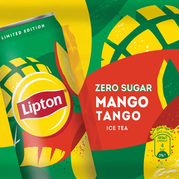 Lipton Mango Tango Ice Tea, Zero Sugar Soft Drink - 24 X 320ML