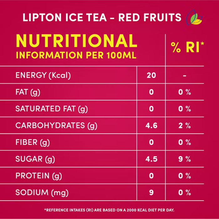 Lipton Red Fruit Ice Tea Soft Drink - 24 X 320ML