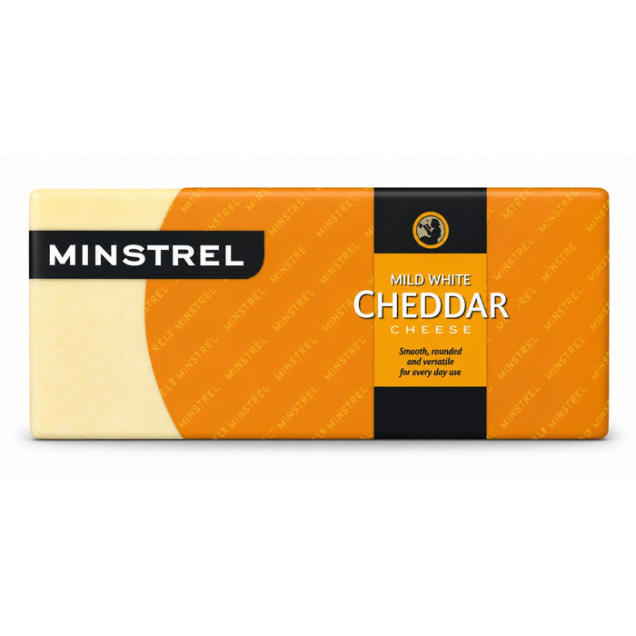Minstrel Mild White Cheddar Cheese Block, Ireland - Approx Weight - 5KG