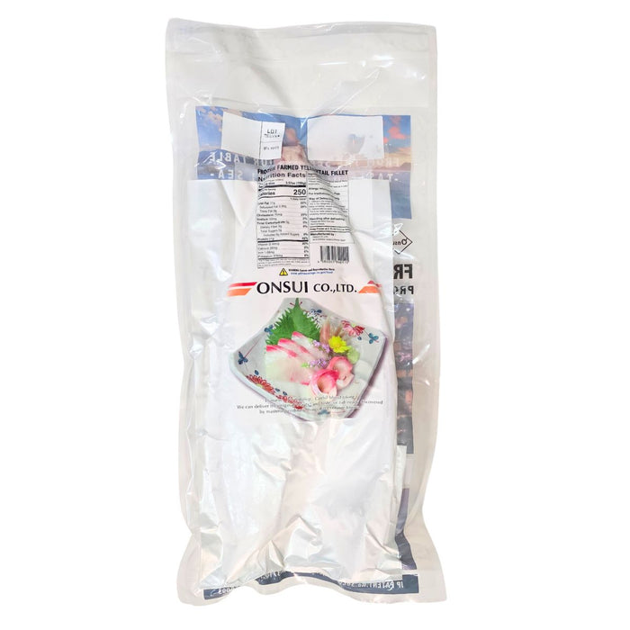 Onsui Yellowtail Hamachi Fillet, Farm Raised, Japan - 1 Fillet, Approx Weight 2KG - Used for Sashimi