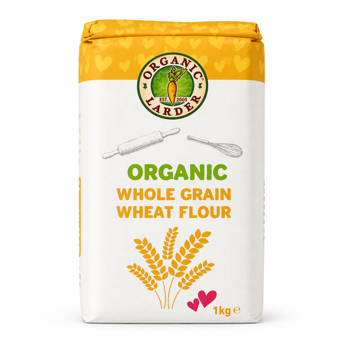 Organic Larder Whole Grain Wheat Flour - 1KG