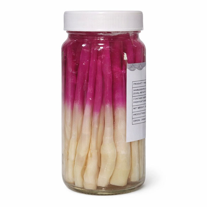 Sakura Jirushi Hajikami Shoga, White & Pink Ginger Sticks - 30 Sticks