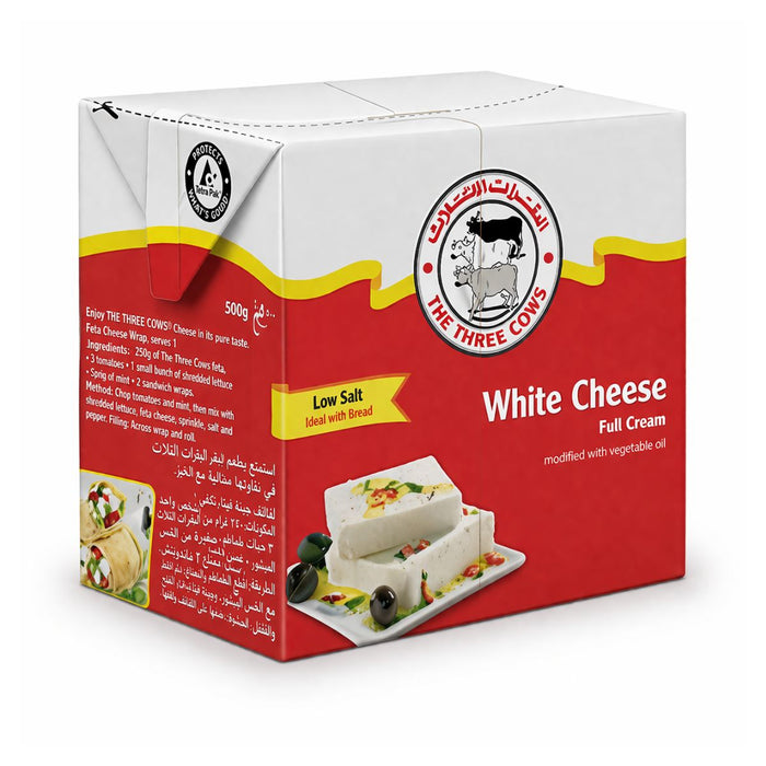 The Three Cows Feta Cheese Full Cream - 500G