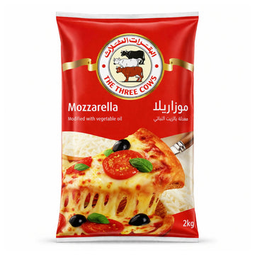 The Three Cows Mozzarella Cheese Shredded - 2KG
