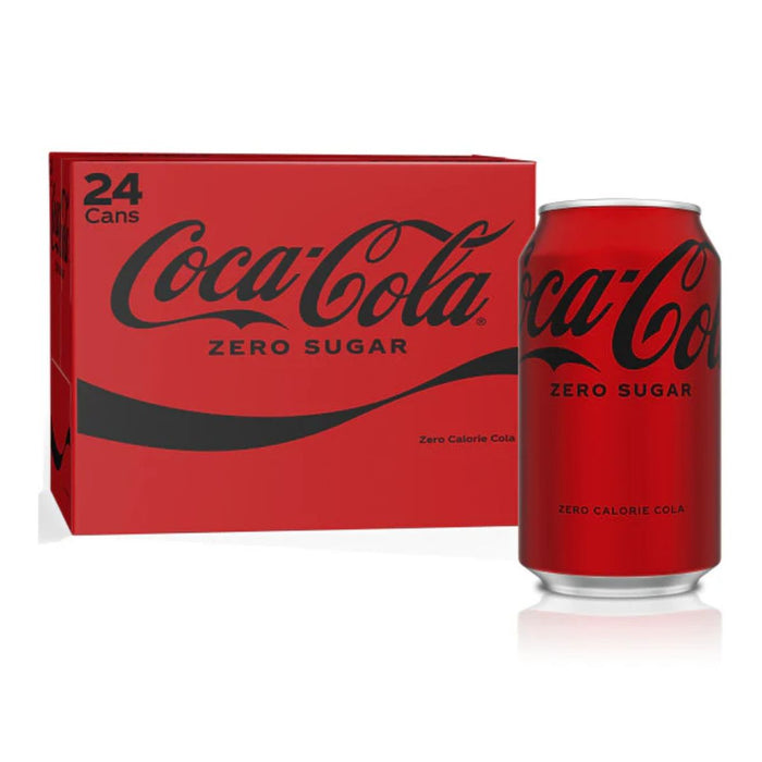 Coca Cola Zero Soft Drink in Can, UAE - 24 X 300ML — additional view | Addtocart Dubai UAE