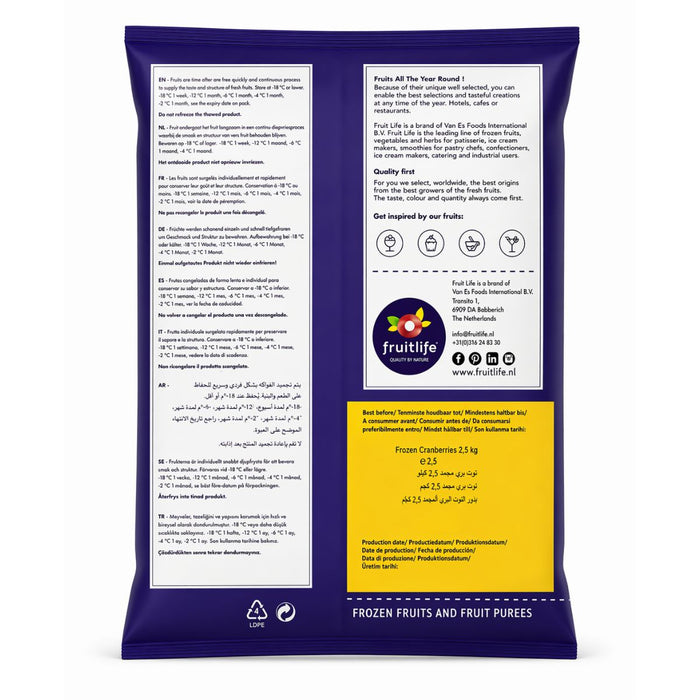Fruitlife Cranberry Frozen, Netherlands - 2.5KG — additional view | Addtocart Dubai UAE