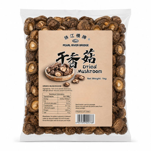 Pearl River Bridge Shiitake Mushrooms - 1KG | Addtocart Dubai UAE