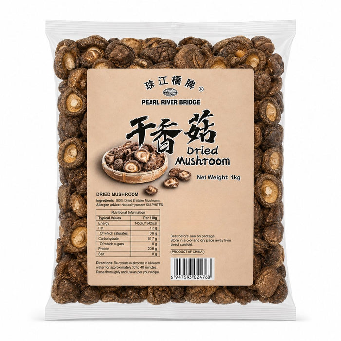Pearl River Bridge Shiitake Mushrooms - 1KG | Addtocart Dubai UAE