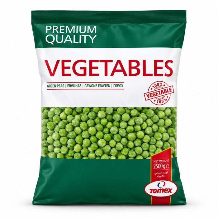 Tomex Green Peas, Frozen - 2.5KG