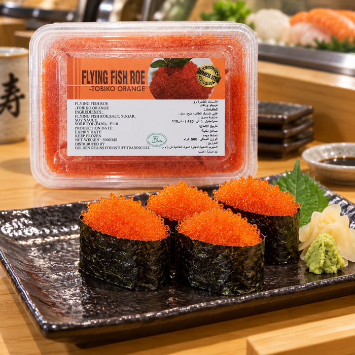 GGFT Orange Tobiko, Flying Fish Roe - 500G - serving suggestion 1