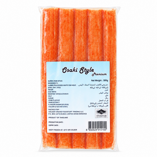 Osaki Style Premium surimi crab sticks 500g - front