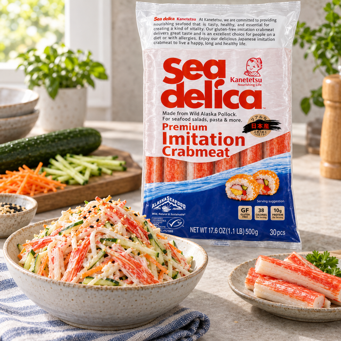 Sea Delica Osaki Crab Stick 500g with kani salad
