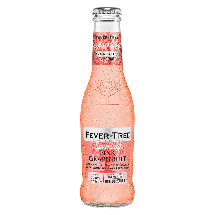 Fever Tree Pink Grapefruit Soda Water, 1 Carton - 24 X 200ML