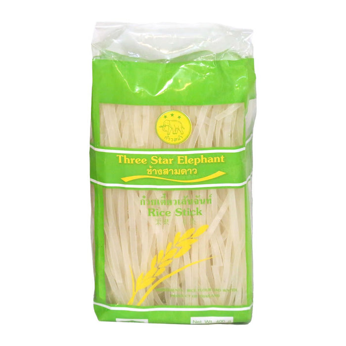 Three Star Elephant Rice Stick 5MM, Thailand - 400G