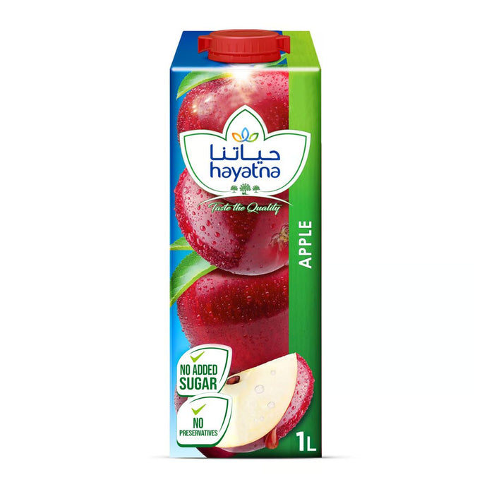 Hayatna 100% Apple Juice, UAE - 12 X 1LTR