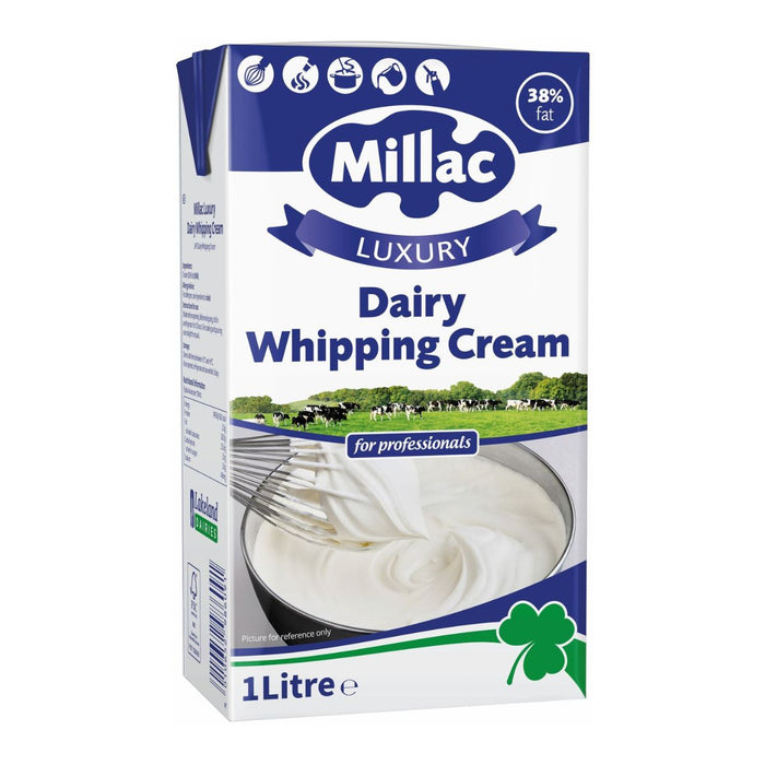 Millac 38% Luxury Dairy Whipping Cream - 1LTR