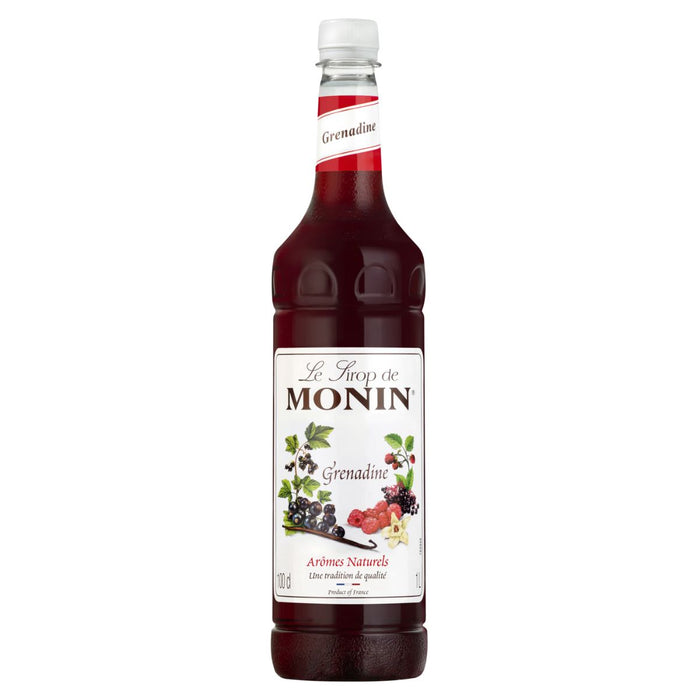 Monin Grenadine Syrup PET, France  - 6 Bottles X 1LTR | Expiry : Jan 2025