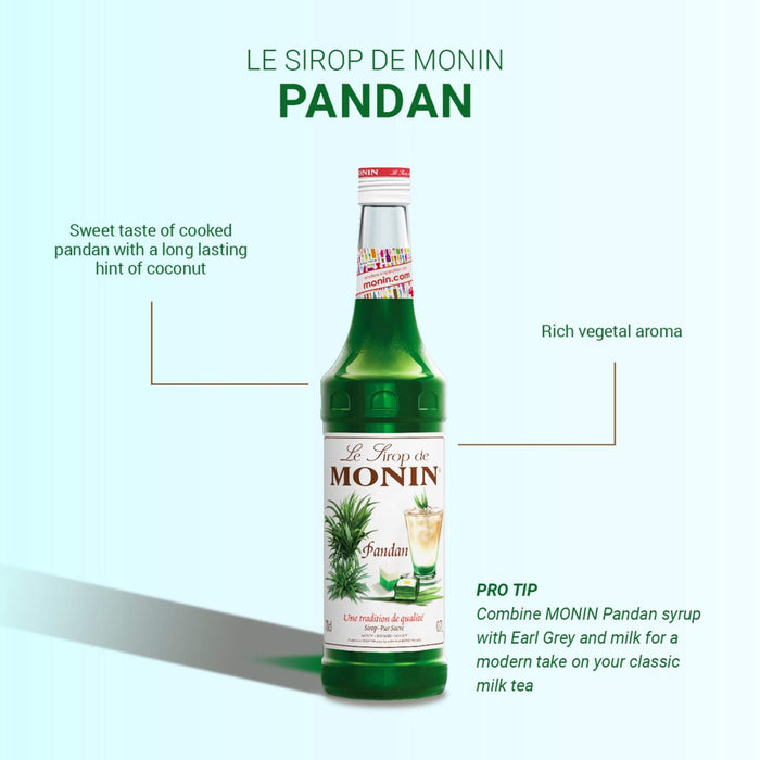 Monin Pandan Syrup bottle detail UAE