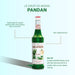 Monin Pandan Syrup bottle detail UAE